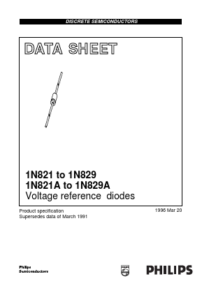 1N821A Datasheet PDF Philips Electronics