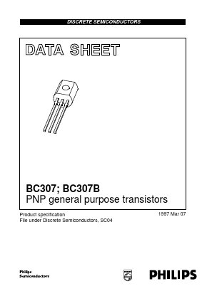 BC307B Datasheet PDF Philips Electronics