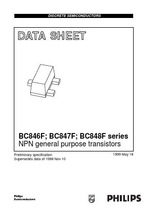 BC846AF Datasheet PDF Philips Electronics