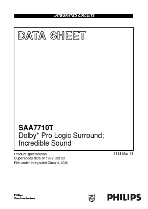 SAA7710T Datasheet PDF Philips Electronics