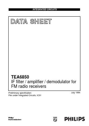TEA6850 Datasheet PDF Philips Electronics