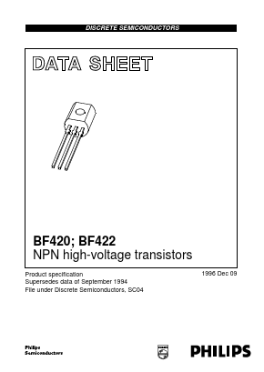 BF422 Datasheet PDF Philips Electronics