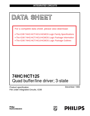 74HCT125DB Datasheet PDF Philips Electronics