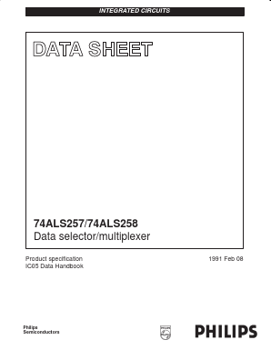 N74ALS258D Datasheet PDF Philips Electronics