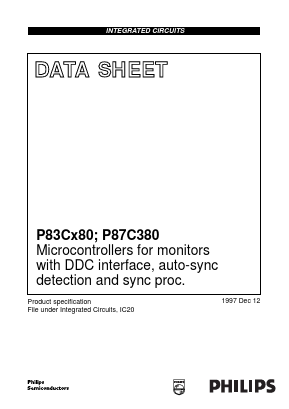 P83C180AER/002 Datasheet PDF Philips Electronics