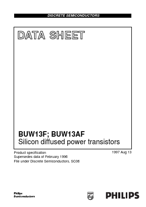 BUW13AF Datasheet PDF Philips Electronics