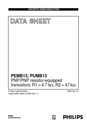 PEMB13 Datasheet PDF Philips Electronics