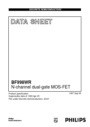 BF998WR Datasheet PDF Philips Electronics