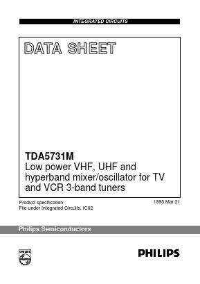 TDA5731M Datasheet PDF Philips Electronics