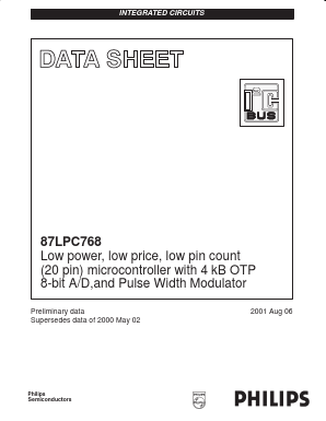 P87LPC768FD Datasheet PDF Philips Electronics