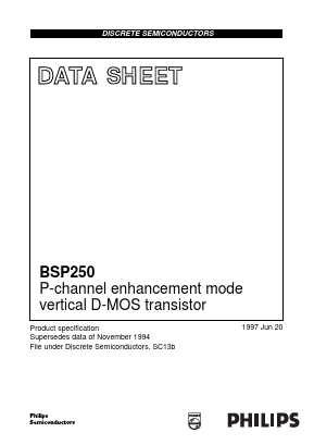 BSP250 Datasheet PDF Philips Electronics