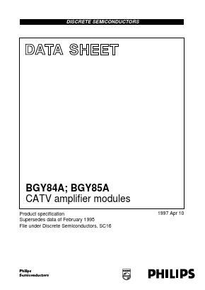 BGY85A Datasheet PDF Philips Electronics