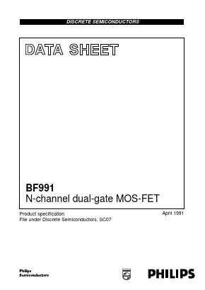 BF991 Datasheet PDF Philips Electronics