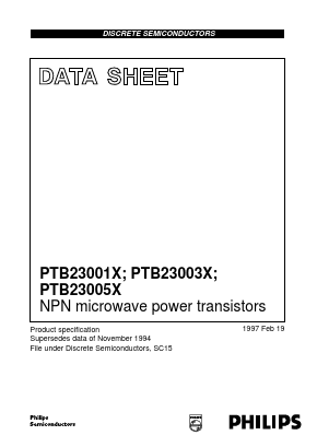 PTB23003X Datasheet PDF Philips Electronics