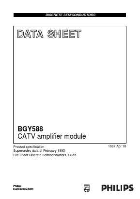BGY588 Datasheet PDF Philips Electronics