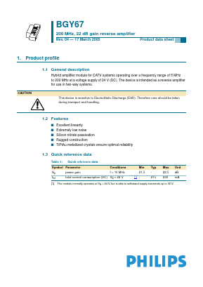 BGY67 Datasheet PDF Philips Electronics