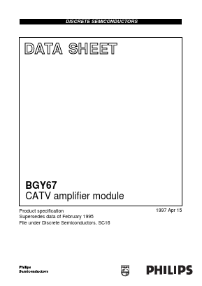 BGY67 Datasheet PDF Philips Electronics