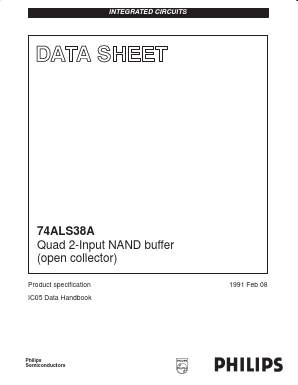 74ALS38AN Datasheet PDF Philips Electronics
