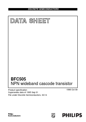 BFC505 Datasheet PDF Philips Electronics