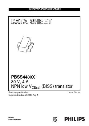 PBSS4480X Datasheet PDF Philips Electronics