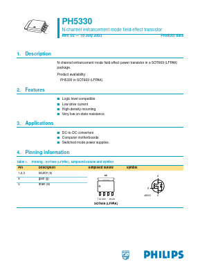 PH5330 Datasheet PDF Philips Electronics