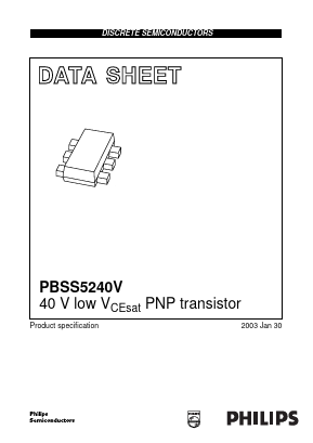 PBSS5240V Datasheet PDF Philips Electronics