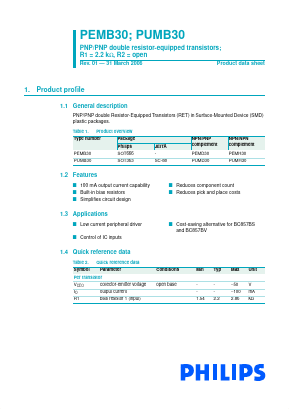PUMB30 Datasheet PDF Philips Electronics