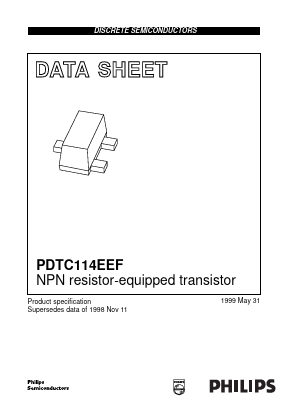 PDTC114EEF_99 Datasheet PDF Philips Electronics