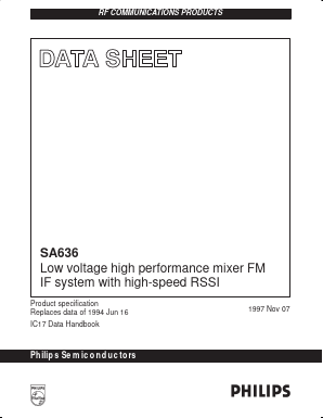 SA636 Datasheet PDF Philips Electronics