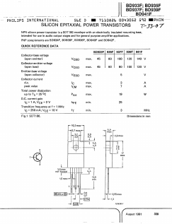 BD935F Datasheet PDF Philips Electronics