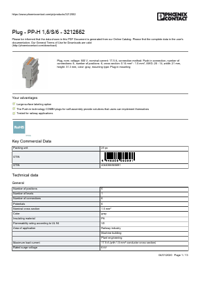 3212552 Datasheet PDF Phoenix Contact