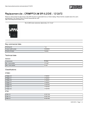 CRIMPFOX-M-SR-6-2 Datasheet PDF Phoenix Contact