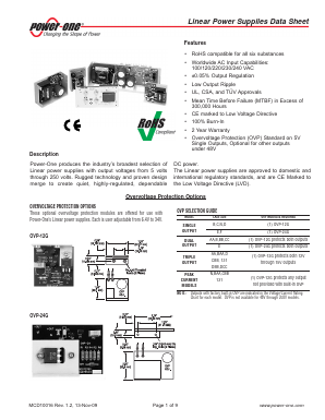 CP131-AG Datasheet PDF Power-One Inc.