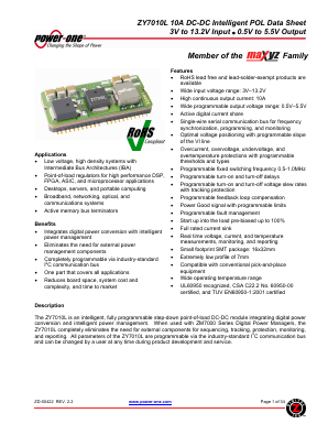 ZY7010L-Q1 Datasheet PDF Power-One Inc.