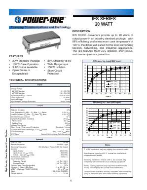 IES013ZE-A Datasheet PDF Power-One Inc.