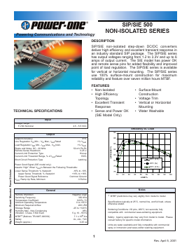 TL1205PIS Datasheet PDF Power-One Inc.