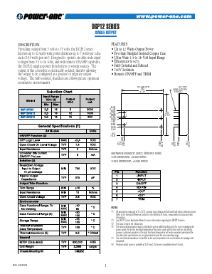 DGP12U5S5 Datasheet PDF Power-One Inc.