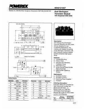 KD421210A7 Datasheet PDF Powerex