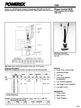 T500114005 Datasheet PDF Powerex