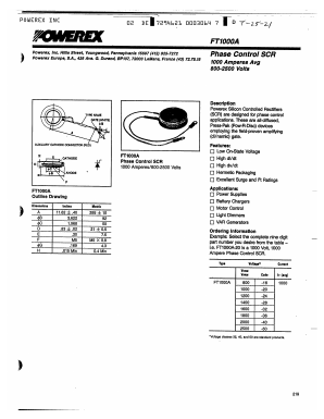 FT1000A Datasheet PDF Powerex