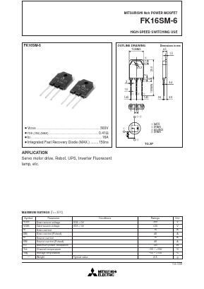 FK16SM-6 Datasheet PDF Powerex