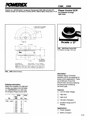 C380MX500 Datasheet PDF Powerex
