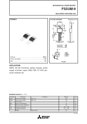 FS5UM-9 Datasheet PDF Powerex