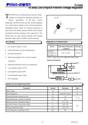 PJ1082CZ-3.3 Datasheet PDF Promax Johnton