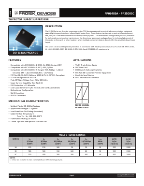 PP2600SC-LF-T Datasheet PDF ProTek Devices.