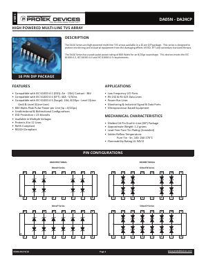 DA24CN-LF Datasheet PDF ProTek Devices.