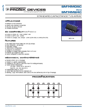 SM14M05C-T13 Datasheet PDF ProTek Devices.