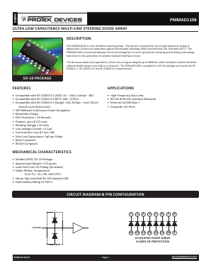 PMMAD1108-LF-T7 Datasheet PDF ProTek Devices.