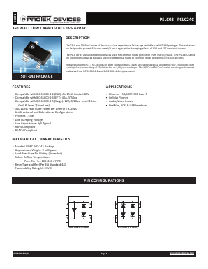 PSLC05-LF-T7 Datasheet PDF ProTek Devices.