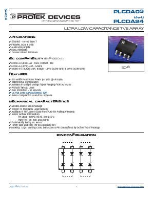 PLCDA05-T13 Datasheet PDF ProTek Devices.